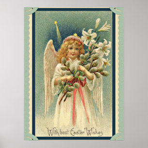 Mit den besten Ostern, Vintager Engel, Poster