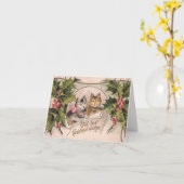 "Mit den besten Weihnachtswünschen Viktorianisch Karte (Gelbe Blume)