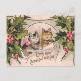 "Mit den besten Weihnachtswünschen Viktorianisch Postkarte