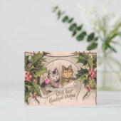 "Mit den besten Weihnachtswünschen Viktorianisch Postkarte (Stehend Vorderseite)