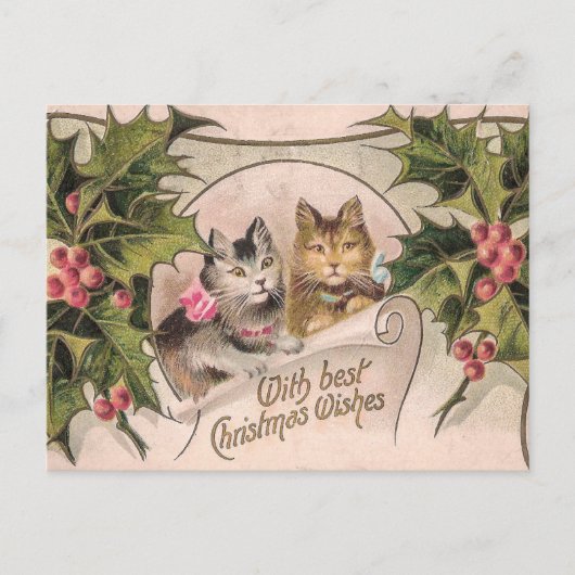 "Mit den besten Weihnachtswünschen Viktorianisch Postkarte (Vorderseite)