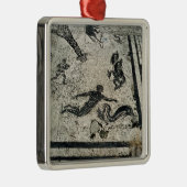 Mit den Delphinen, vom Frigidarium O schwimmen Silbernes Ornament (Rechts)