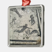 Mit den Delphinen, vom Frigidarium O schwimmen Silbernes Ornament (Links)