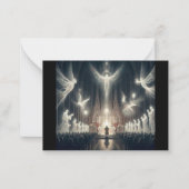 Mit den Engeln und den Heiligen Mitteilungskarte (Vorderseite)