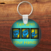 Mit den Händen reden (2) Schlüsselanhänger (Vorderseite)