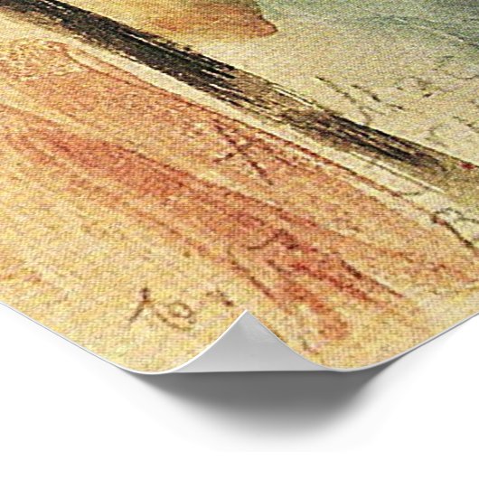 Mit den Papageien I von August Macke Poster (Ecke)