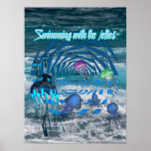 Mit den Quallen schwimmen Poster (Vorne)