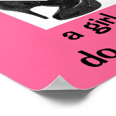 mit den richtigen Schuhen ... ein Mädchen kann all Poster (Ecke)