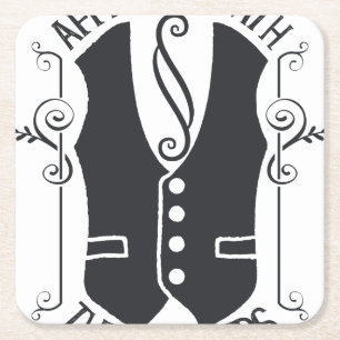 Mit den Stümpern verbunden Rechteckiger Pappuntersetzer