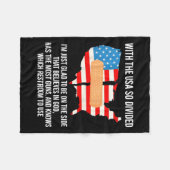 Mit den USA, die so gespalten sind, bin ich einfac Fleecedecke (Vorderseite (Horizontal))