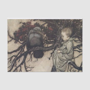 „Mit den Vögeln sprechen“ von Arthur Rackham Seidenpapier