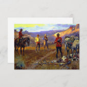 "Mit den Waren gefangen" von Charles M. Russell Dankeskarte (Vorne/Hinten)