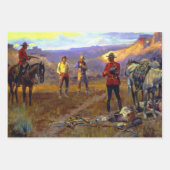 "Mit den Waren gefangen" von Charles M. Russell Geschenkpapier Set (Vorderseite)