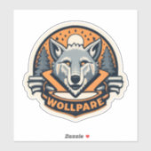 Mit den Wölfen in deinem Leben aufklebern Aufkleber (Blatt)