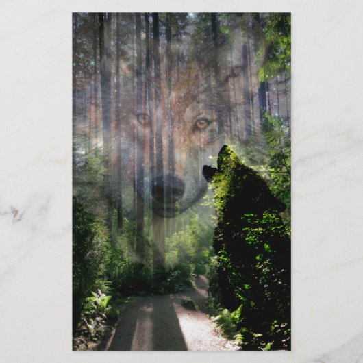 Mit den Wölfen verschwunden Briefpapier (Vorderseite)