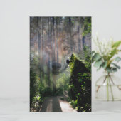 Mit den Wölfen verschwunden Briefpapier (Stehend Vorderseite)