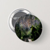 Mit den Wölfen verschwunden Button (Vorne & Hinten)