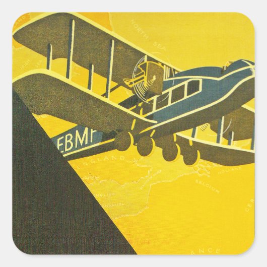 Mit den Zeiten fortfahren Quadratischer Aufkleber (Vorderseite)