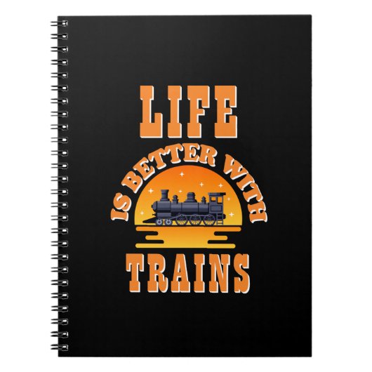 Mit den Zügen ist das Leben besser, mit dem Motor  Notizblock (Vorderseite)