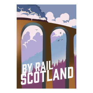 Mit der Bahn Schottland Fotodruck