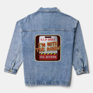 Mit der Band Backstage Pass Jeansjacke
