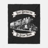Mit der Dampfzug-Motor-Bahn leicht ablenkbar Fleecedecke (Vorderseite)