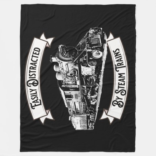 Mit der Dampfzug-Motor-Bahn leicht ablenkbar Fleecedecke (Vorderseite)