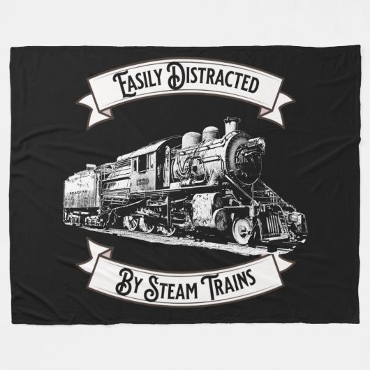 Mit der Dampfzug-Motor-Bahn leicht ablenkbar Fleecedecke (Vorderseite (Horizontal))