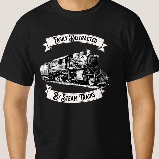 Mit der Dampfzug-Motor-Bahn leicht ablenkbar T-Shirt