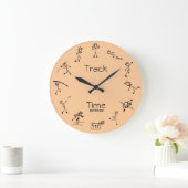 Mit der Deathlon-Uhr für die Sportspur anhalten Große Wanduhr (Zuhause)