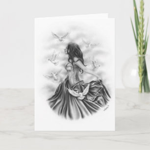 Mit der Doves Grußkarte Karte