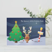 mit der Einladung zum Weihnachtsbaum (Stehend Vorderseite)