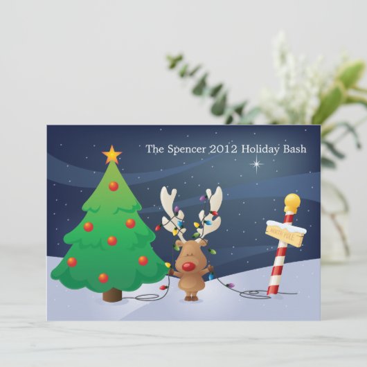 mit der Einladung zum Weihnachtsbaum (Stehend Vorderseite)