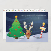 mit der Einladung zum Weihnachtsbaum (Vorne/Hinten)