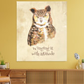 Mit der Einstellung Owl Sassy Attitude Print Leinwanddruck (Insitu (Wohnzimmer))