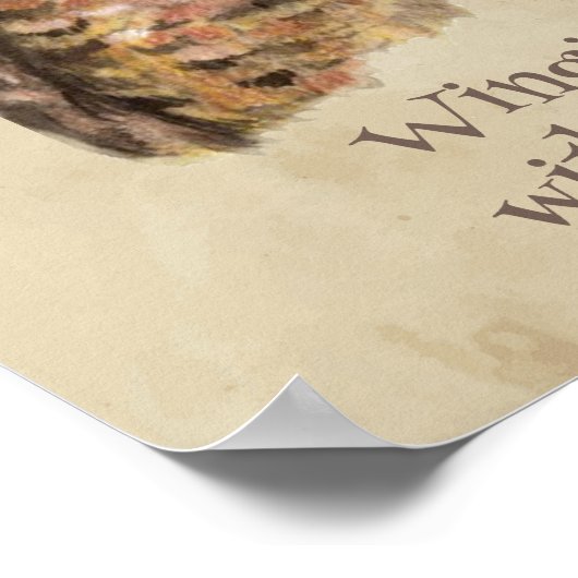 Mit der Einstellung Owl Sassy Attitude Print Poster (Ecke)