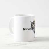 Mit der Feline Cat die Hände über die festliche Fr Kaffeetasse (Vorderseite Links)