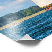 Mit der Flut laufen Fotodruck (Ecke)