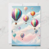 Mit der gemeinsamen Bär Hot Air Ballon Twins 1. Ge Einladung (Rückseite)