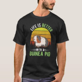 Mit der Guinea Pig Premium ist das Leben besser T-Shirt (Vorderseite)