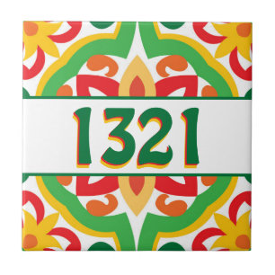 mit der Hausnummer Azulejos, dekorative Muster, Fliese