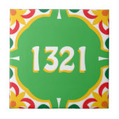 mit der Hausnummer Azulejos, dekorative Muster, Fliese (Vorderseite)