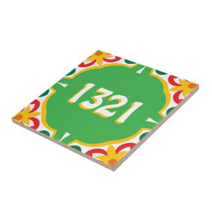 mit der Hausnummer Azulejos, dekorative Muster, Fliese