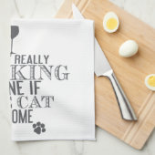 Mit der Katze trinken - grau | Funny Kitetücher Geschirrtuch (Viertel Falte)