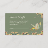 Mit der Liebe Diaper Raffle Umschließkarte wachsen Begleitkarte (Vorderseite)