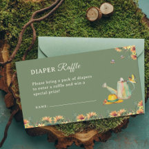 Mit der Liebe Diaper Raffle Umschließkarte wachsen