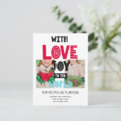 MIT DER LIEBE FREUEN SIE SICH AUF DAS FOTO Folk Ar Postkarte (Stehend Vorderseite)