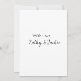 Mit der Liebe fügen Sie Ehepaare Namen Hochzeit ei Einladung