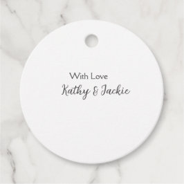 Mit der Liebe fügen Sie Ehepaare Namen Hochzeit ei Geschenkanhänger