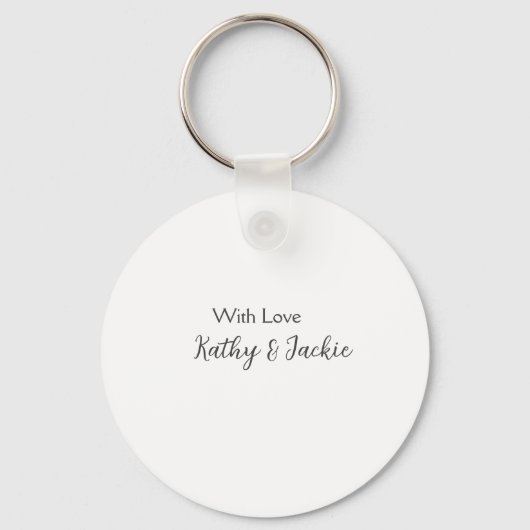 Mit der Liebe fügen Sie Ehepaare Namen Hochzeit ei Schlüsselanhänger (Vorderseite)
